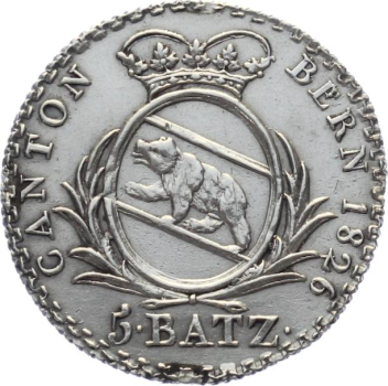 Bern 5 Batzen 1826 – Konkordatsmünze – Silber
